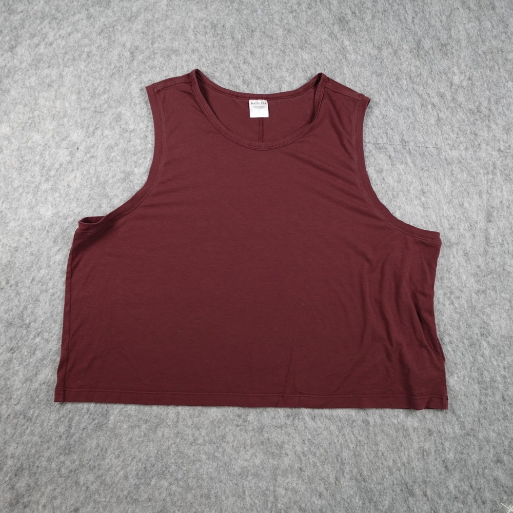Athleta Top Women Extra Large Maroon With Ease Muscle Tank Sleeveless Workout